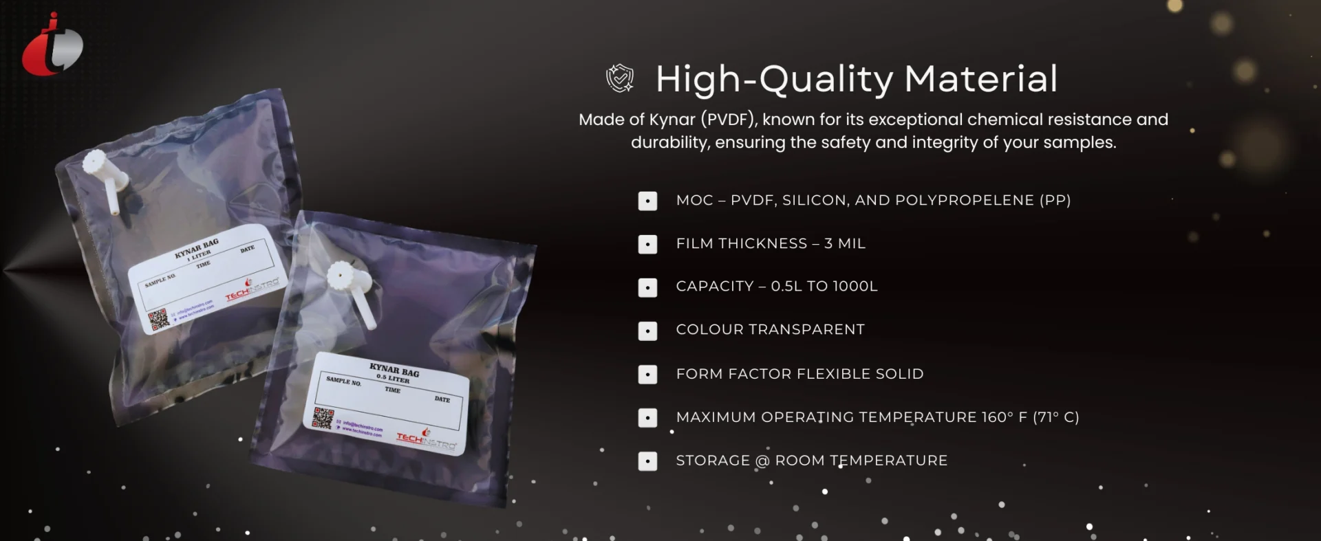 Kynar Gas Sampling Bag